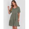 imageANRABESS Womens 2025 Summer Beach Vacation Dress Flutter Short Sleeve V Neck Flowy Casual Spring Mini Dress with Pockets Olive Large