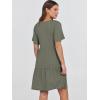 imageANRABESS Womens 2025 Summer Beach Vacation Dress Flutter Short Sleeve V Neck Flowy Casual Spring Mini Dress with Pockets Olive Large