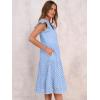 imageANRABESS Womens 2025 Summer Midi Dress Hollow Out Eyelet Ruffle Sleeve V Neck Casual Flowy Tiered Beach Vacation SundressLight Blue