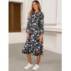 imageANRABESS Womens 34 Long Sleeve Striped Slit Midi T Shirt Dresses with Pockets 2025 Dressy Casual Fall Fashion Travel OutfitsFloral Black