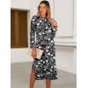 imageANRABESS Womens 34 Long Sleeve Striped Slit Midi T Shirt Dresses with Pockets 2025 Dressy Casual Fall Fashion Travel OutfitsFloral Black