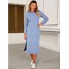 imageANRABESS Womens 34 Long Sleeve Striped Slit Midi T Shirt Dresses with Pockets 2025 Dressy Casual Fall Fashion Travel OutfitsFloral Blue