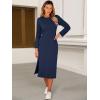 imageANRABESS Womens 34 Long Sleeve Striped Slit Midi T Shirt Dresses with Pockets 2025 Dressy Casual Fall Fashion Travel OutfitsNavy Blue