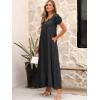 imageANRABESS Womens Boho Maxi Dresses 2025 Summer Casual Floral Puff Short Sleeve Tie Front Flowy Swing Tiered Long Beach DressBlack