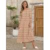 imageANRABESS Womens Boho Maxi Dresses 2025 Summer Casual V Neck Puff Sleeve Floral Tiered Flowy Swing Beach Vacation Long DressFloral Apricot Red