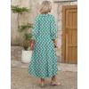 imageANRABESS Womens Boho Maxi Dresses 2025 Summer Casual V Neck Puff Sleeve Floral Tiered Flowy Swing Beach Vacation Long DressFloral Green