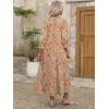 imageANRABESS Womens Boho Maxi Dresses 2025 Summer Casual V Neck Puff Sleeve Floral Tiered Flowy Swing Beach Vacation Long DressFloral Orange Red