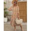imageANRABESS Womens Boho Maxi Dresses 2025 Summer Casual V Neck Puff Sleeve Floral Tiered Flowy Swing Beach Vacation Long DressFloral Orange Red