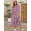 imageANRABESS Womens Boho Maxi Dresses 2025 Summer Casual V Neck Puff Sleeve Floral Tiered Flowy Swing Beach Vacation Long DressFloral Red Blue