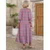 imageANRABESS Womens Boho Maxi Dresses 2025 Summer Casual V Neck Puff Sleeve Floral Tiered Flowy Swing Beach Vacation Long DressFloral Red Blue