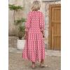imageANRABESS Womens Boho Maxi Dresses 2025 Summer Casual V Neck Puff Sleeve Floral Tiered Flowy Swing Beach Vacation Long DressFloral Red White