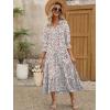 imageANRABESS Womens Boho Maxi Dresses 2025 Summer Casual V Neck Puff Sleeve Floral Tiered Flowy Swing Beach Vacation Long DressFloral Red Yellow
