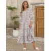 imageANRABESS Womens Boho Maxi Dresses 2025 Summer Casual V Neck Puff Sleeve Floral Tiered Flowy Swing Beach Vacation Long DressFloral Red Yellow