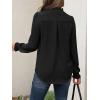 imageANRABESS Womens Button Down Shirts Long Sleeve Pleated Flowy Blouses Work Business Casual Dressy Tops 2025 Fall OutfitsBlack