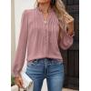imageANRABESS Womens Button Down Shirts Long Sleeve Pleated Flowy Blouses Work Business Casual Dressy Tops 2025 Fall OutfitsPink