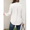 imageANRABESS Womens Button Down Shirts Long Sleeve Pleated Flowy Blouses Work Business Casual Dressy Tops 2025 Fall OutfitsWhite