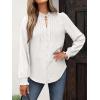 imageANRABESS Womens Button Down Shirts Long Sleeve Pleated Flowy Blouses Work Business Casual Dressy Tops 2025 Fall OutfitsWhite