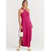 imageANRABESS Womens Casual Summer Maxi Dress Sexy Slit Side Sleeveless Loose Beach Long Sundress Vacation Outfits with PocketsHot Pink
