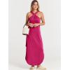 imageANRABESS Womens Casual Summer Maxi Dress Sexy Slit Side Sleeveless Loose Beach Long Sundress Vacation Outfits with PocketsHot Pink