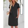 imageANRABESS Womens Casual Summer T Shirt Dress Short Sleeve V Neck Mini Shift Dresses 2025 Fashion Vacation Travel OutfitBlack