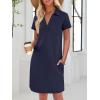 imageANRABESS Womens Casual Summer T Shirt Dress Short Sleeve V Neck Mini Shift Dresses 2025 Fashion Vacation Travel OutfitNavy Blue