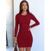imageANRABESS Womens Fall Long Sleeve Short Dress Rib Knit 2025 Fashion Basic Slim Fit Party Cocktail Night Bodycon Mini DressesBurgundy
