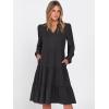 imageANRABESS Womens Fall Midi Dresses Long Sleeve V Neck Swing Tiered Work Business Casual 2025 Flowy Beach Vacation DressBlack