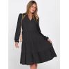 imageANRABESS Womens Fall Midi Dresses Long Sleeve V Neck Swing Tiered Work Business Casual 2025 Flowy Beach Vacation DressBlack