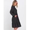 imageANRABESS Womens Fall Midi Dresses Long Sleeve V Neck Swing Tiered Work Business Casual 2025 Flowy Beach Vacation DressBlack