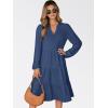 imageANRABESS Womens Fall Midi Dresses Long Sleeve V Neck Swing Tiered Work Business Casual 2025 Flowy Beach Vacation DressDeep Blue
