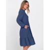 imageANRABESS Womens Fall Midi Dresses Long Sleeve V Neck Swing Tiered Work Business Casual 2025 Flowy Beach Vacation DressDeep Blue