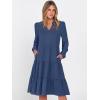 imageANRABESS Womens Fall Midi Dresses Long Sleeve V Neck Swing Tiered Work Business Casual 2025 Flowy Beach Vacation DressDeep Blue