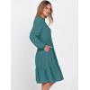 imageANRABESS Womens Fall Midi Dresses Long Sleeve V Neck Swing Tiered Work Business Casual 2025 Flowy Beach Vacation DressLake