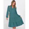 imageANRABESS Womens Fall Midi Dresses Long Sleeve V Neck Swing Tiered Work Business Casual 2025 Flowy Beach Vacation DressLake