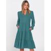 imageANRABESS Womens Fall Midi Dresses Long Sleeve V Neck Swing Tiered Work Business Casual 2025 Flowy Beach Vacation DressLake