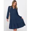 imageANRABESS Womens Fall Midi Dresses Long Sleeve V Neck Swing Tiered Work Business Casual 2025 Flowy Beach Vacation DressNavy Blue