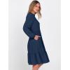 imageANRABESS Womens Fall Midi Dresses Long Sleeve V Neck Swing Tiered Work Business Casual 2025 Flowy Beach Vacation DressNavy Blue