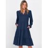 imageANRABESS Womens Fall Midi Dresses Long Sleeve V Neck Swing Tiered Work Business Casual 2025 Flowy Beach Vacation DressNavy Blue
