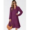 imageANRABESS Womens Fall Midi Dresses Long Sleeve V Neck Swing Tiered Work Business Casual 2025 Flowy Beach Vacation DressPurple Red
