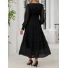 imageANRABESS Womens Floral Long Sleeve Maxi Dress V Neck Chiffon Flowy Boho ALine 2025 Fall Wedding Guest Party Wrap DressesBlack