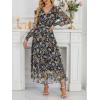 imageANRABESS Womens Floral Long Sleeve Maxi Dress V Neck Chiffon Flowy Boho ALine 2025 Fall Wedding Guest Party Wrap DressesFloral Black