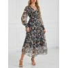 imageANRABESS Womens Floral Long Sleeve Maxi Dress V Neck Chiffon Flowy Boho ALine 2025 Fall Wedding Guest Party Wrap DressesFloral Black