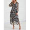 imageANRABESS Womens Floral Long Sleeve Maxi Dress V Neck Chiffon Flowy Boho ALine 2025 Fall Wedding Guest Party Wrap DressesFloral Black