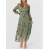 imageANRABESS Womens Floral Long Sleeve Maxi Dress V Neck Chiffon Flowy Boho ALine 2025 Fall Wedding Guest Party Wrap DressesFloral Green