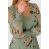 imageANRABESS Womens Floral Long Sleeve Maxi Dress V Neck Chiffon Flowy Boho ALine 2025 Fall Wedding Guest Party Wrap DressesFloral Green