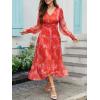 imageANRABESS Womens Floral Long Sleeve Maxi Dress V Neck Chiffon Flowy Boho ALine 2025 Fall Wedding Guest Party Wrap DressesFloral Red