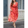imageANRABESS Womens Floral Long Sleeve Maxi Dress V Neck Chiffon Flowy Boho ALine 2025 Fall Wedding Guest Party Wrap DressesFloral Red