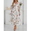 imageANRABESS Womens Floral Long Sleeve Maxi Dress V Neck Chiffon Flowy Boho ALine 2025 Fall Wedding Guest Party Wrap DressesFloral White