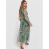 imageANRABESS Womens Floral Maxi Dress 2025 Fall V Neck Puff Long Sleeve Flowy Casual Wedding Guest Tee Party Tulle DressesDusty Olive Floral