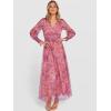 imageANRABESS Womens Floral Maxi Dress 2025 Fall V Neck Puff Long Sleeve Flowy Casual Wedding Guest Tee Party Tulle DressesDusty Orchid Floral